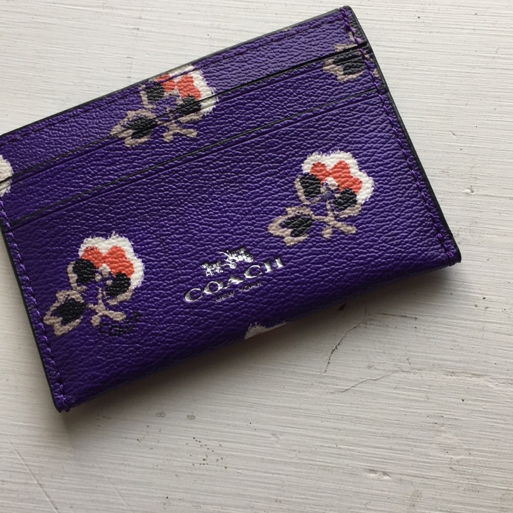 NWOT Coach Wallet - Slim Purple Genuine Coach 👑